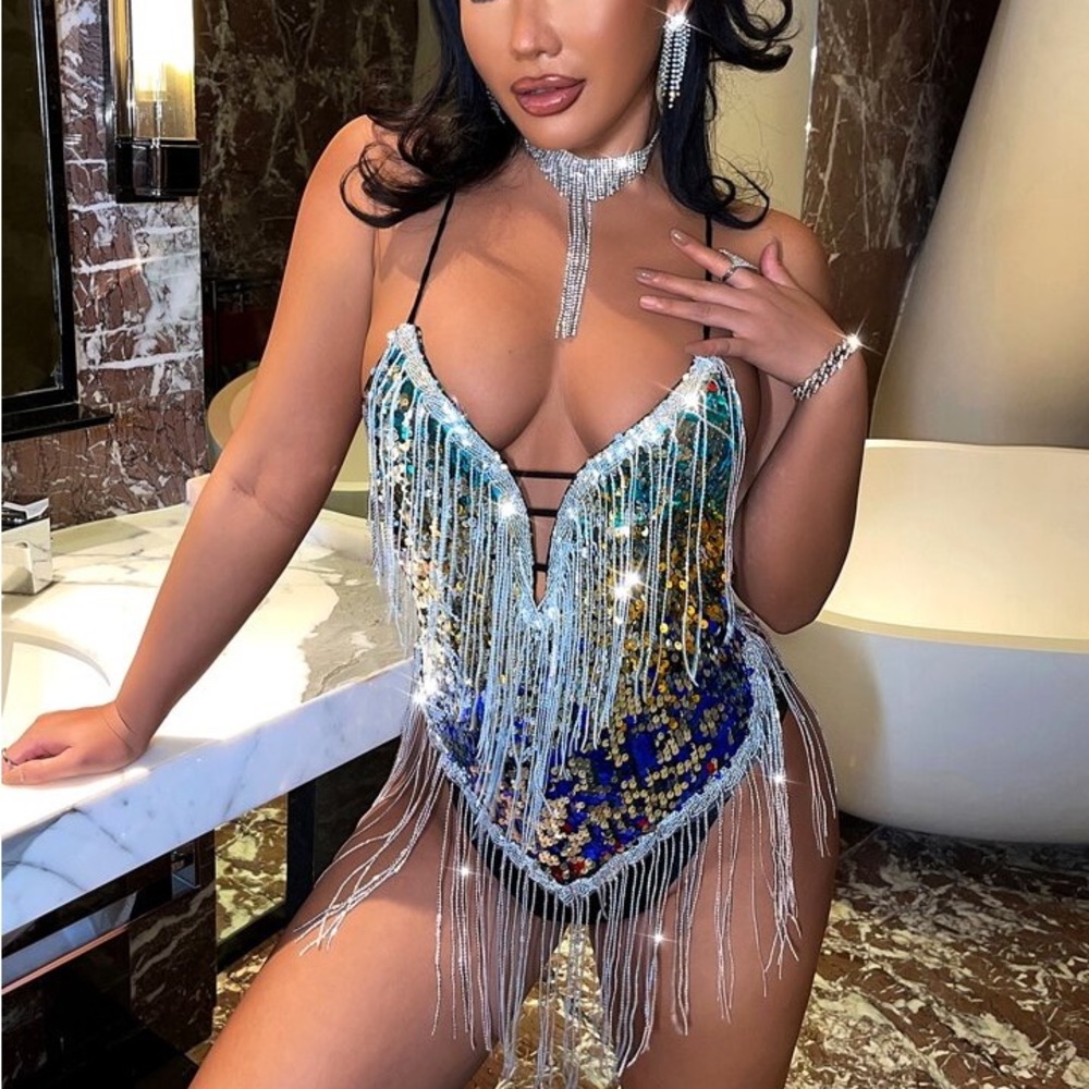 Shein sequin bodysuit